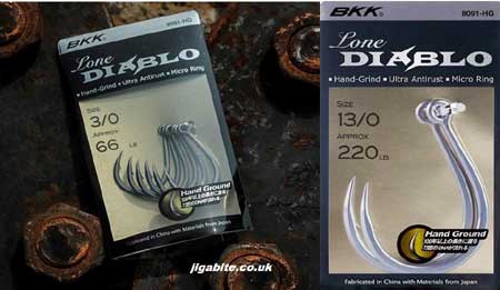 BKK Fishing Hooks - Lone Diablo Inline Single Hooks 