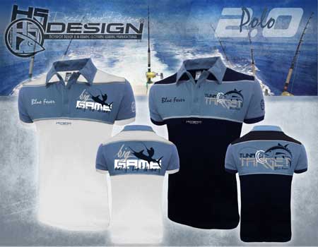 Fishing Polo Shirt - Hot Spot Design -  Fishing Jigs