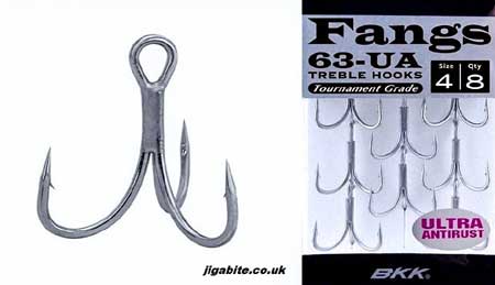 BKK Fangs Bt663-ua Treble Hooks Size 6 for sale online