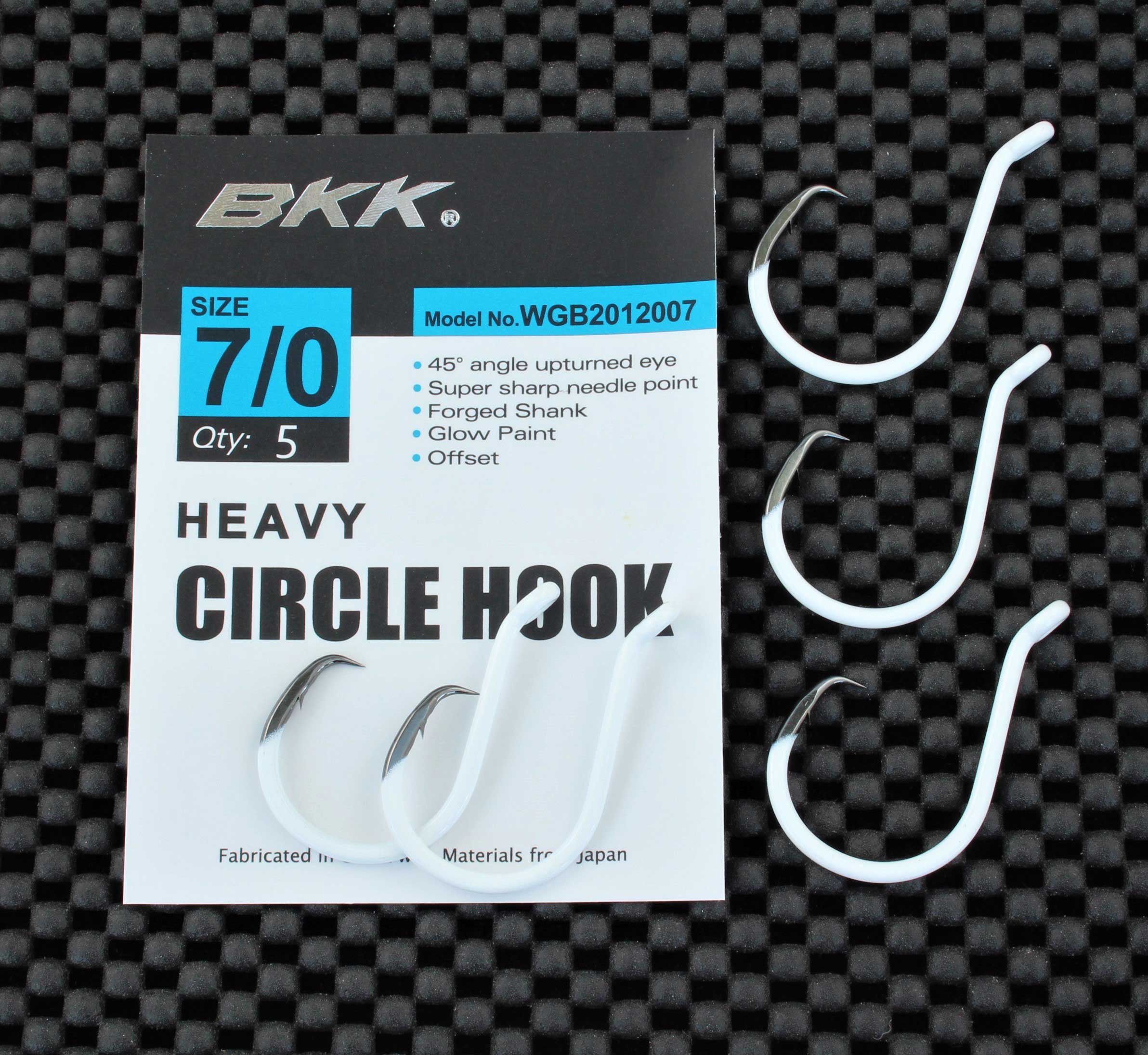 Hooks - Heavy Circle Hooks - Live Bait Hooks - BKK Glow Circle Hooks -   Fishing Jigs