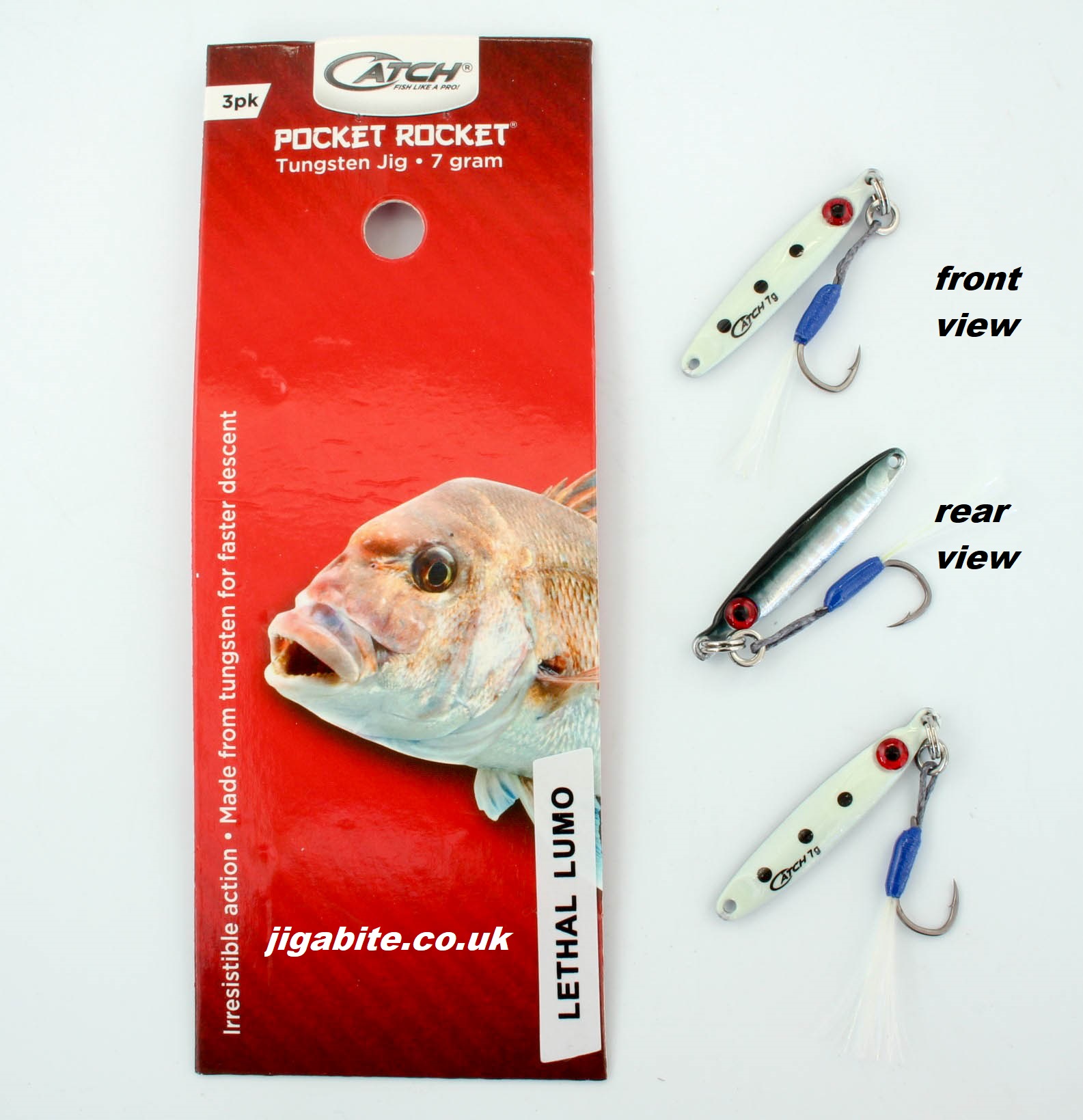 Jigs - Micro Jigs - Pocket Rocket - Tungsten lures - Catch Fishing -   Fishing Jigs