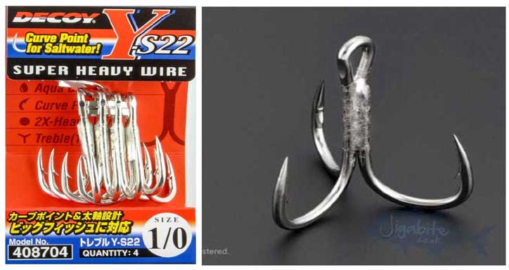 Hooks - Treble Hooks - Decoy Y-S22 -  Fishing Jigs