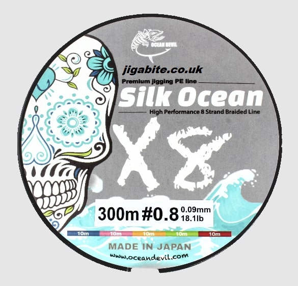 Line - Silk Ocean - X8 Braid - Ocean Devil -  Fishing Jigs