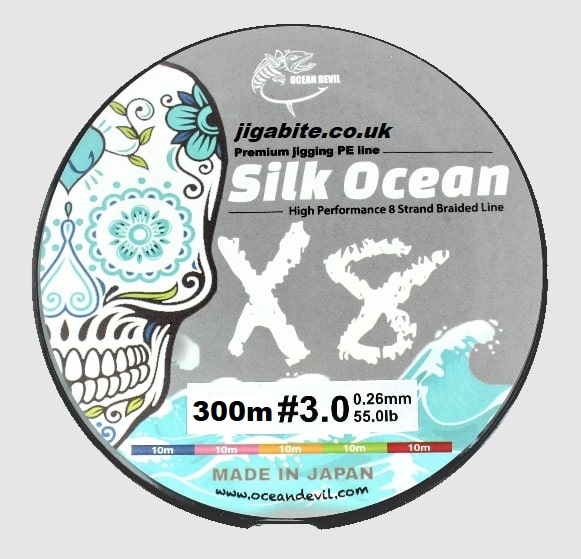 Line - Silk Ocean - X8 Braid - Ocean Devil -  Fishing Jigs