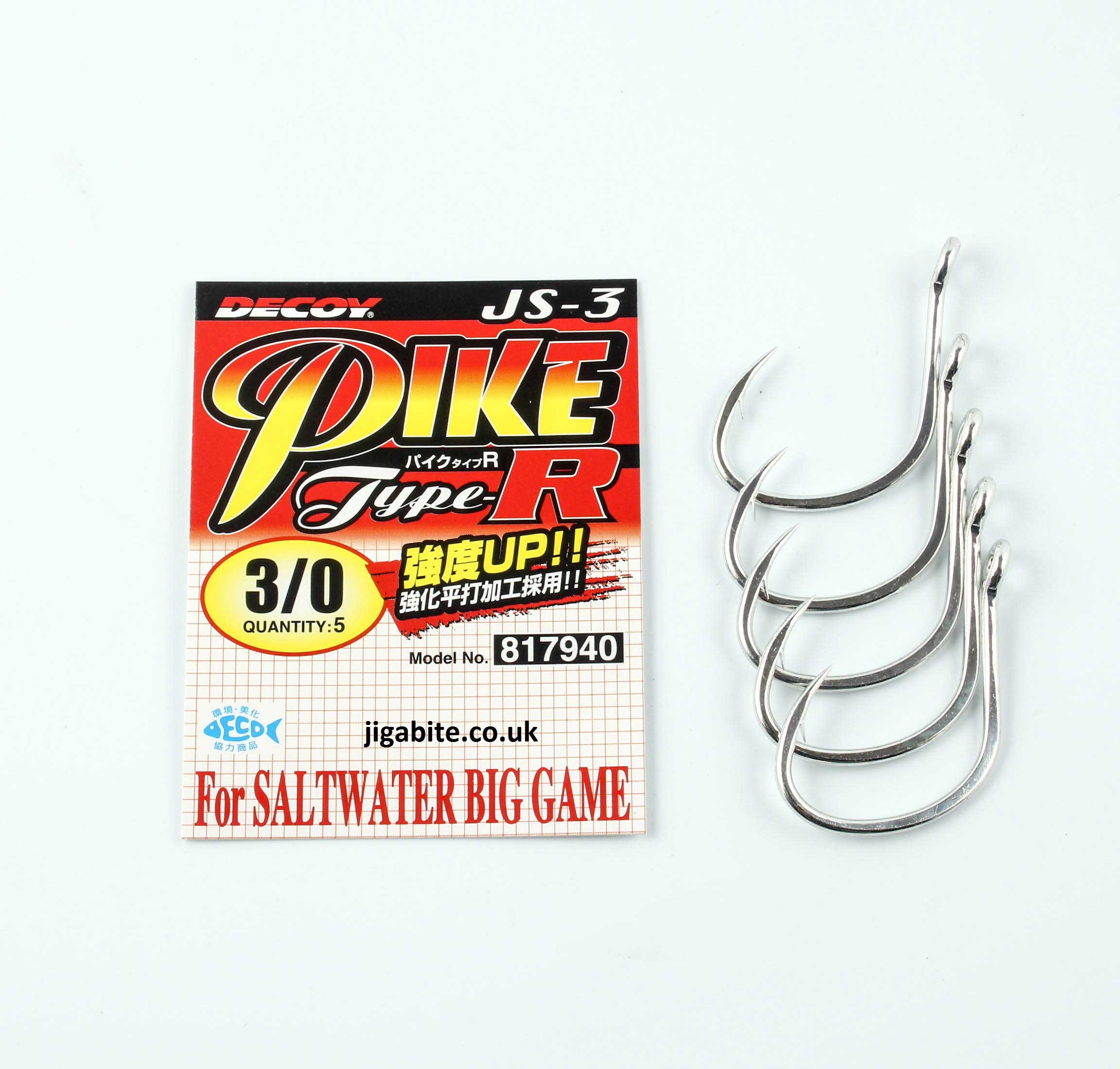 DECOY Saltwater Jigging Pre-Tied Single Assist Hook LONG PIKE DJ